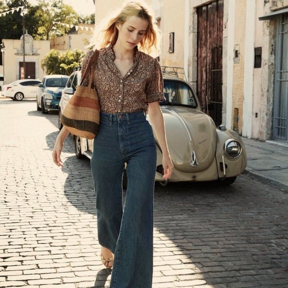 NWOT Doen Authentic Vintage Melody High Rise Flare Denim Jeans Women's Size 26 - Picture 3 of 16